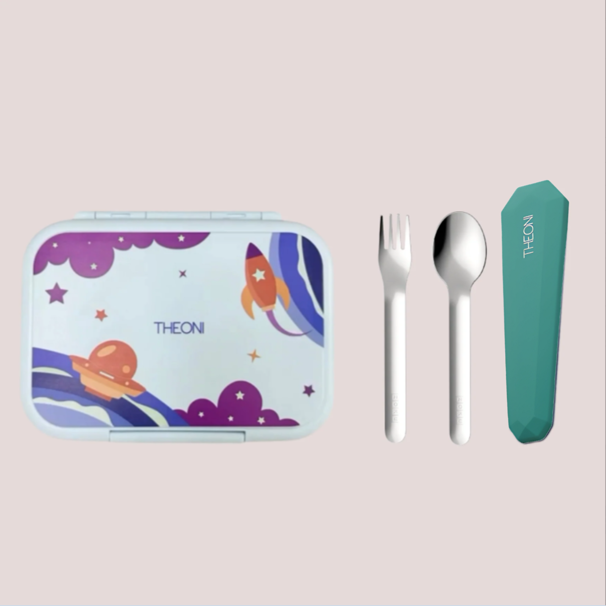 Duo Steel Kids Lunch Box & On-the-Go Cutlery Set – Combo Color