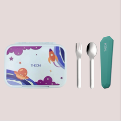 Duo Steel Kids Lunch Box & On-the-Go Cutlery Set – Combo Color
