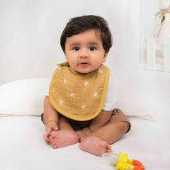 Theoni Cotton Muslin Snap Bib (Set Of 2)-Holiday Hues