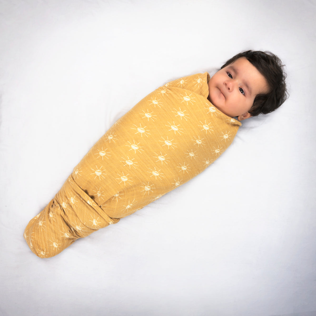 Theoni 100% Cotton Muslin Swaddle-Santorini Sun