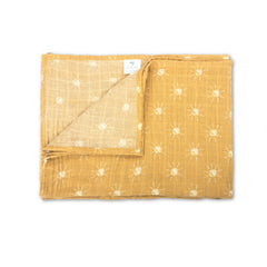 Theoni 100% Cotton Muslin Swaddle-Santorini Sun