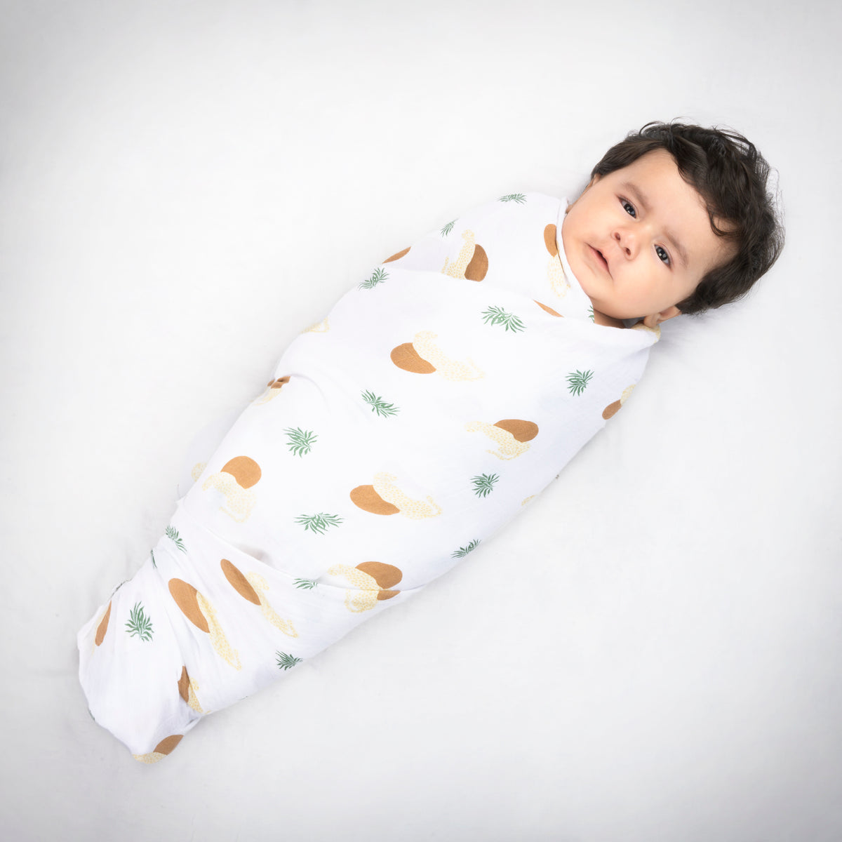 Theoni 100% Cotton Muslin Swaddle-Woody tiger