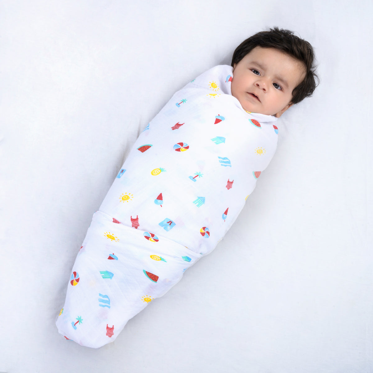 Theoni 100% Cotton Muslin Swaddle-Holiday Hues