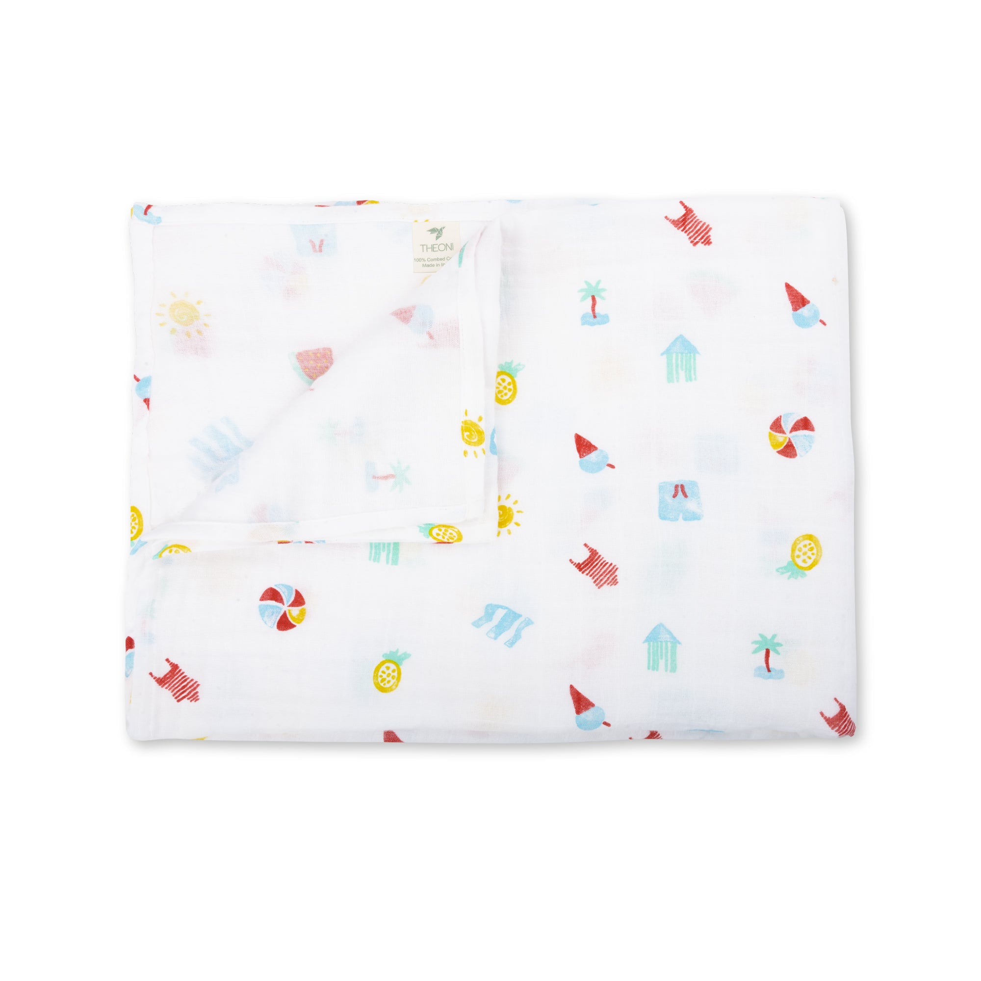 Theoni 100% Cotton Muslin Swaddle-Holiday Hues