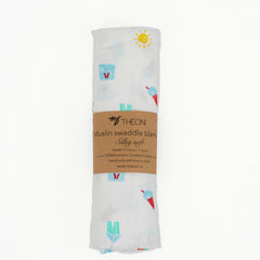 Theoni 100% Cotton Muslin Swaddle-Holiday Hues