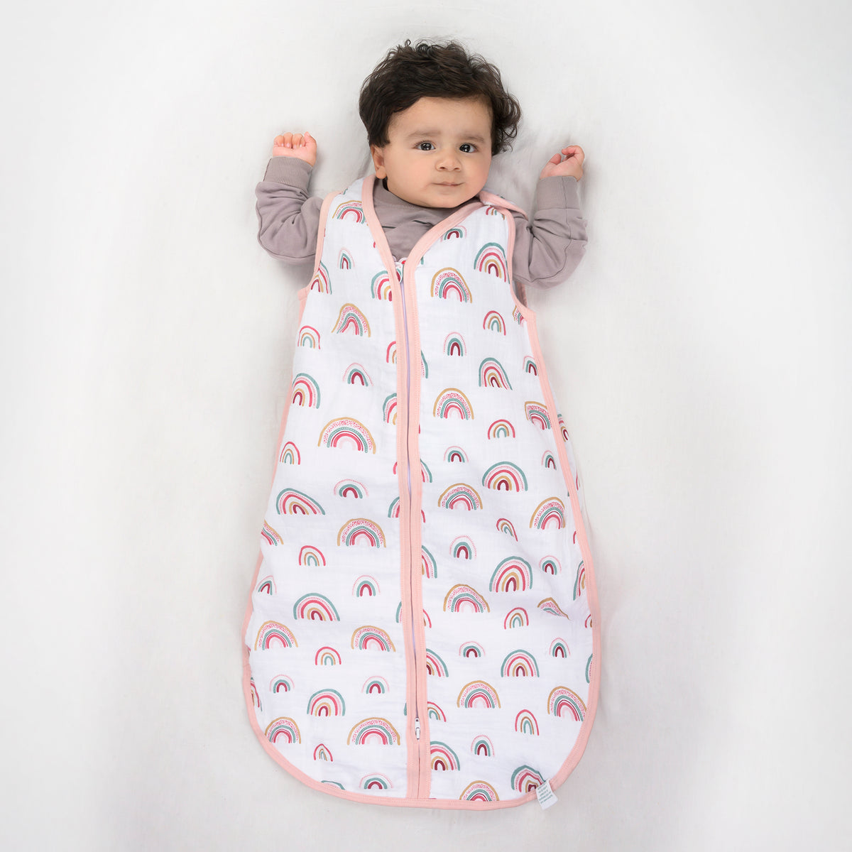 Theoni 100%  Cotton Muslin Baby Sleeping Bag - Hawaiian Rainbow