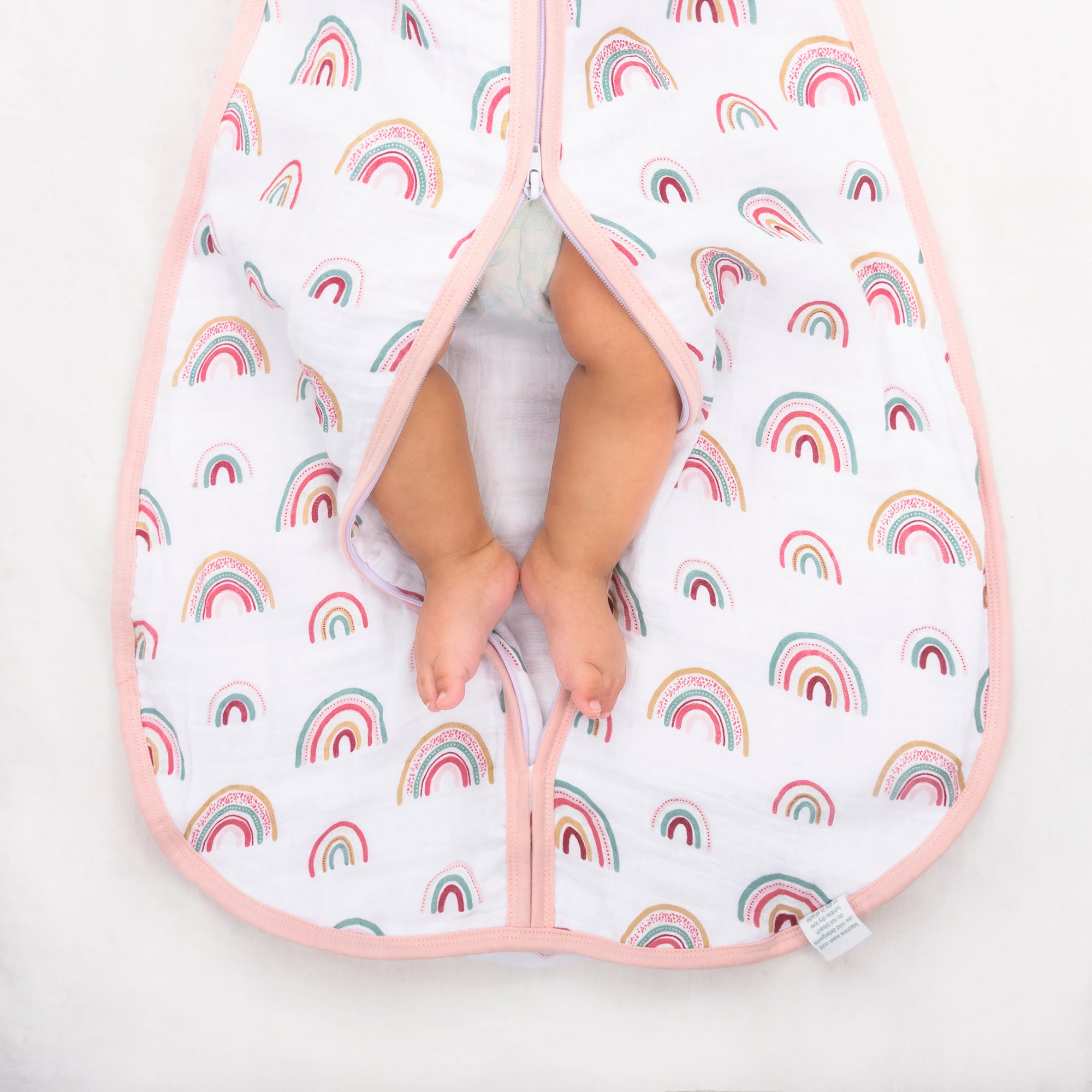 Theoni 100%  Cotton Muslin Baby Sleeping Bag - Hawaiian Rainbow