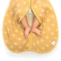 Theoni 100%  Cotton Muslin Baby Sleeping Bag - Santorini Sun