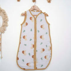 Theoni 100%  Cotton Muslin Baby Sleeping Bag - Woody Tiger