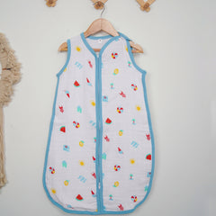 Theoni 100%  Cotton Muslin Baby Sleeping Bag - Holiday Hues