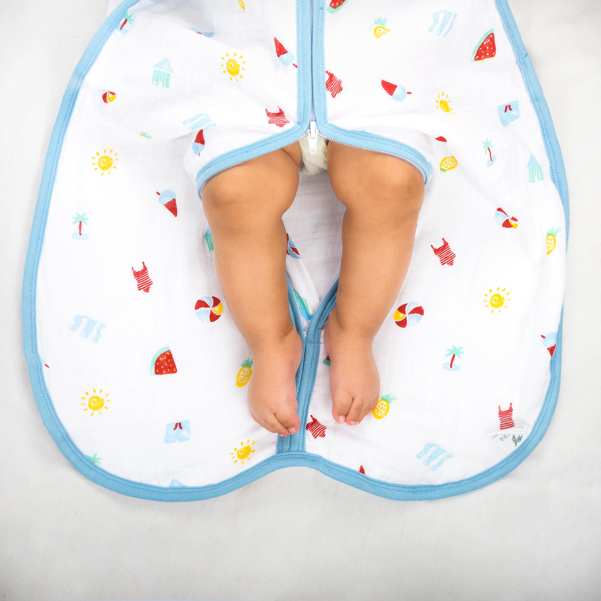 Theoni 100%  Cotton Muslin Baby Sleeping Bag - Holiday Hues