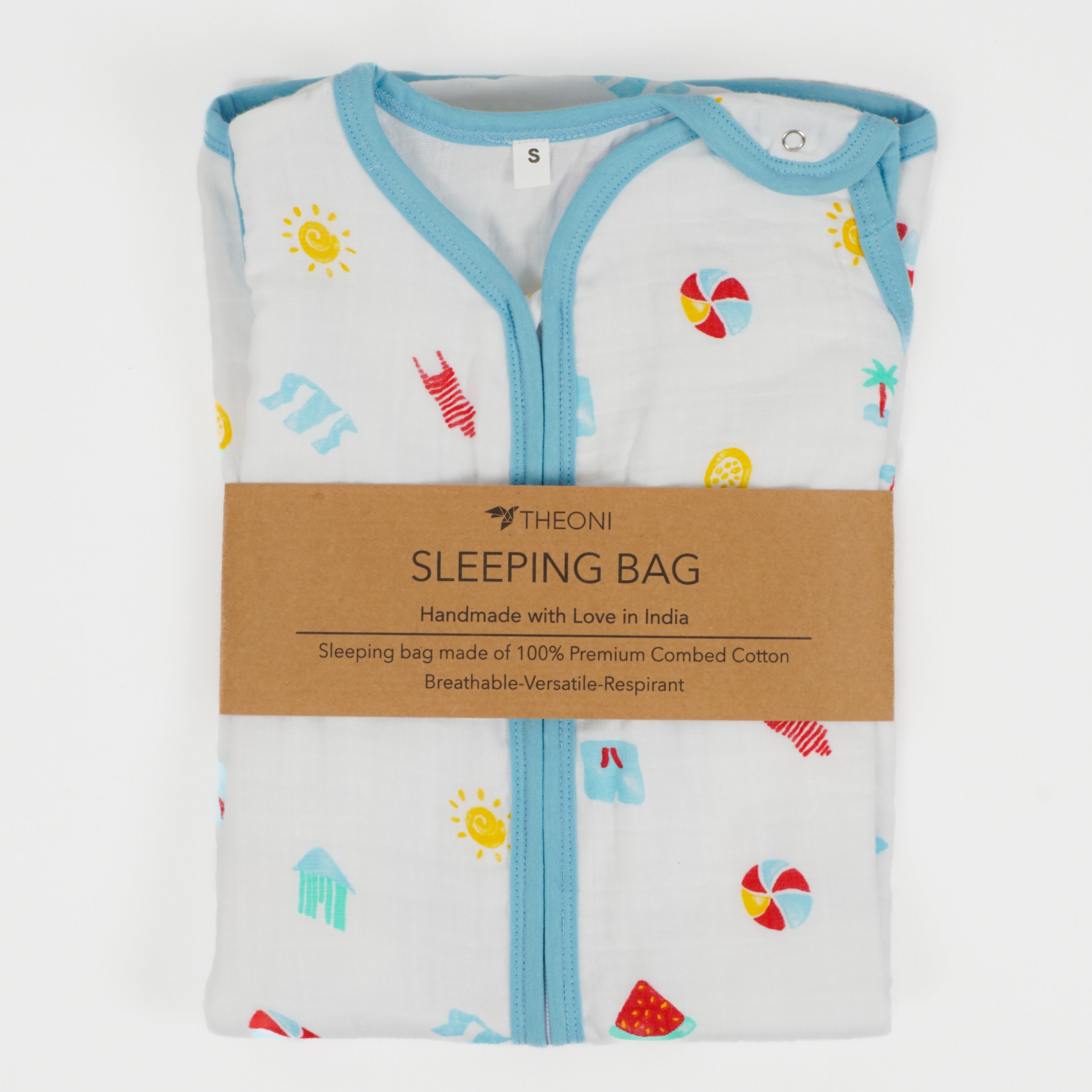 Theoni 100%  Cotton Muslin Baby Sleeping Bag - Holiday Hues