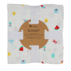 Theoni 100%  Cotton Muslin Snuggle/Receiving Blanket-Holiday Hues