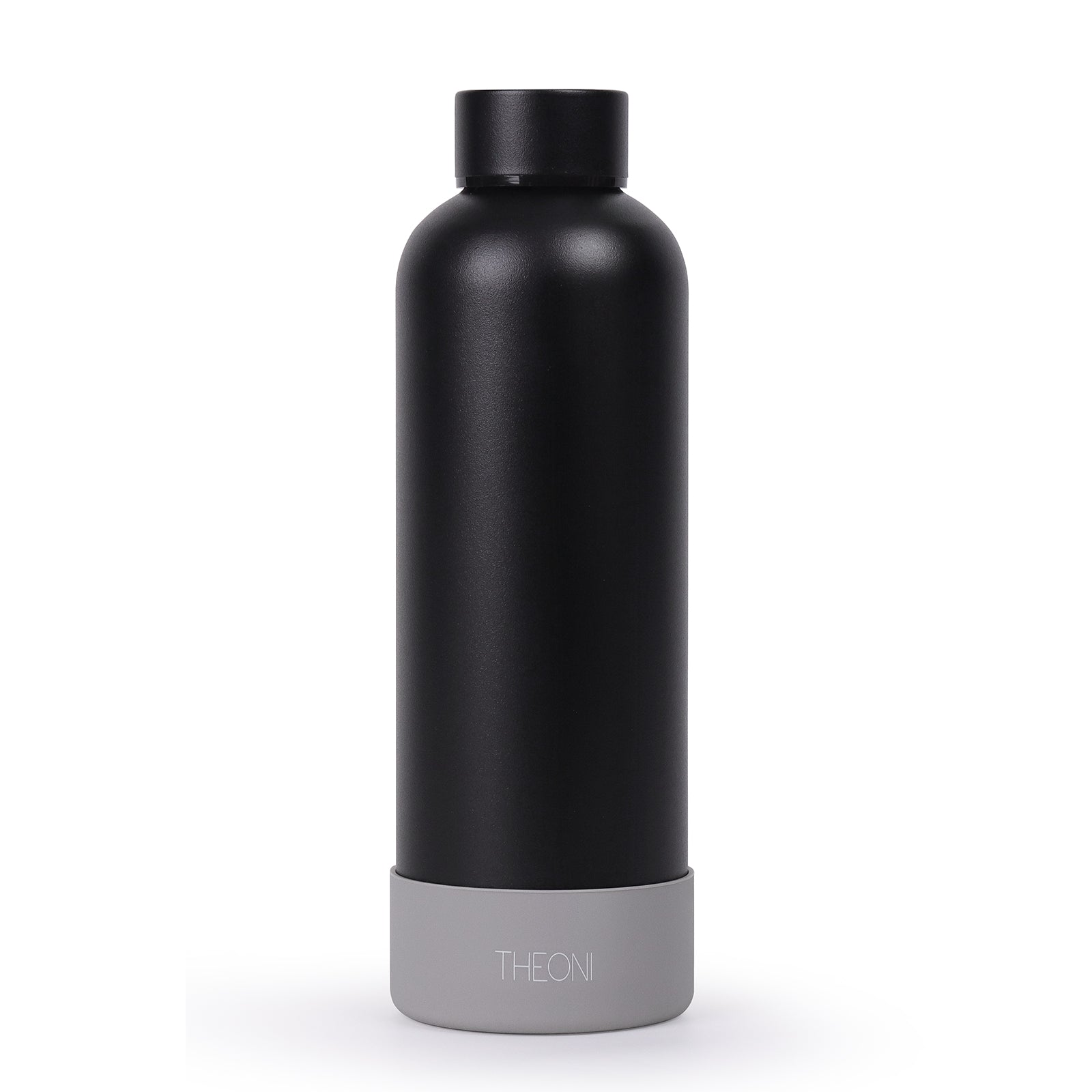 Theoni stainless Steel Double Walled Insulated Thermos Flask / Insulated Water Bottle| 24 Hours Hot & Cold |Leak Proof| Easy to Carry School And Travel Bottle - Deep Black (500ml)