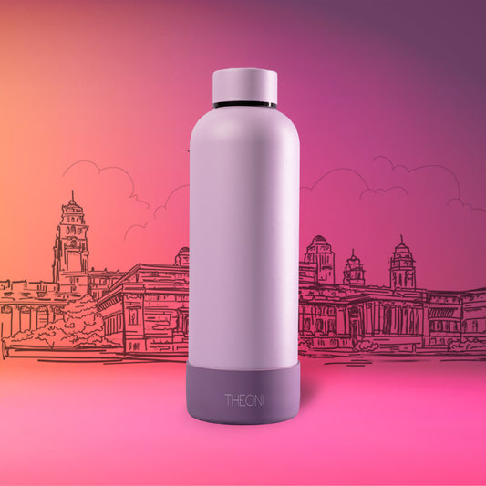 Theoni stainless Steel Double Walled Insulated Thermos Flask / Insulated Water Bottle| 24 Hours Hot & Cold |Leak Proof| Easy to Carry School And Travel Bottle - Playful Purple   (500ml)