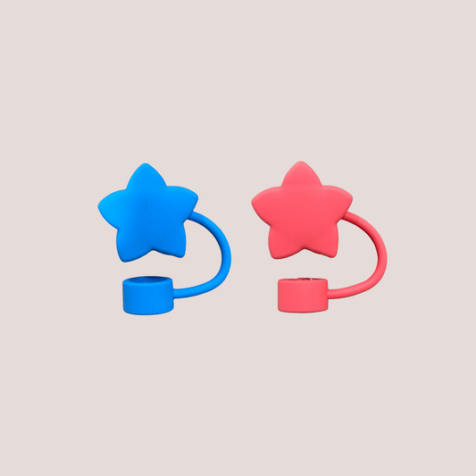 Star-Shaped Straw stopper for Theoni Tumbler(Blue - Red Set)