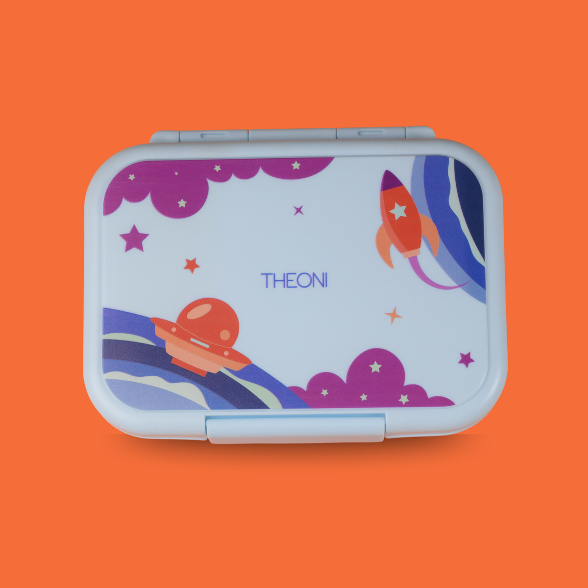 Duo Steel 2-Compartment Lunch Box – Fun, Fresh & Colorful Milo Blue Microwave safe Edition for Kids |  Durable & School-Ready