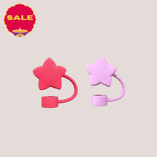 Star-Shaped Straw stopper for Theoni Tumbler (Pink Set of 2)