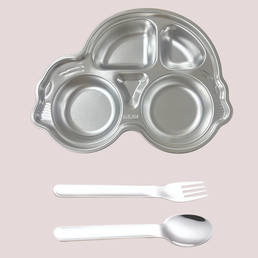 Theoni Tiny Tummies Meal Set - Car Plate & Cutlery Set