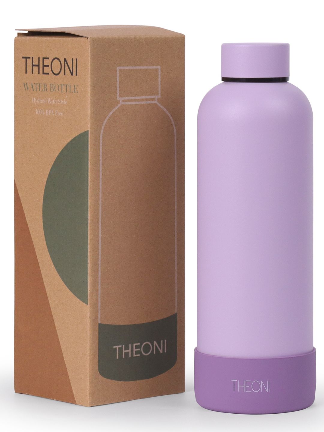 Theoni stainless Steel Double Walled Insulated Thermos Flask / Insulated Water Bottle| 24 Hours Hot & Cold |Leak Proof| Easy to Carry School And Travel Bottle - Playful Purple   (500ml)