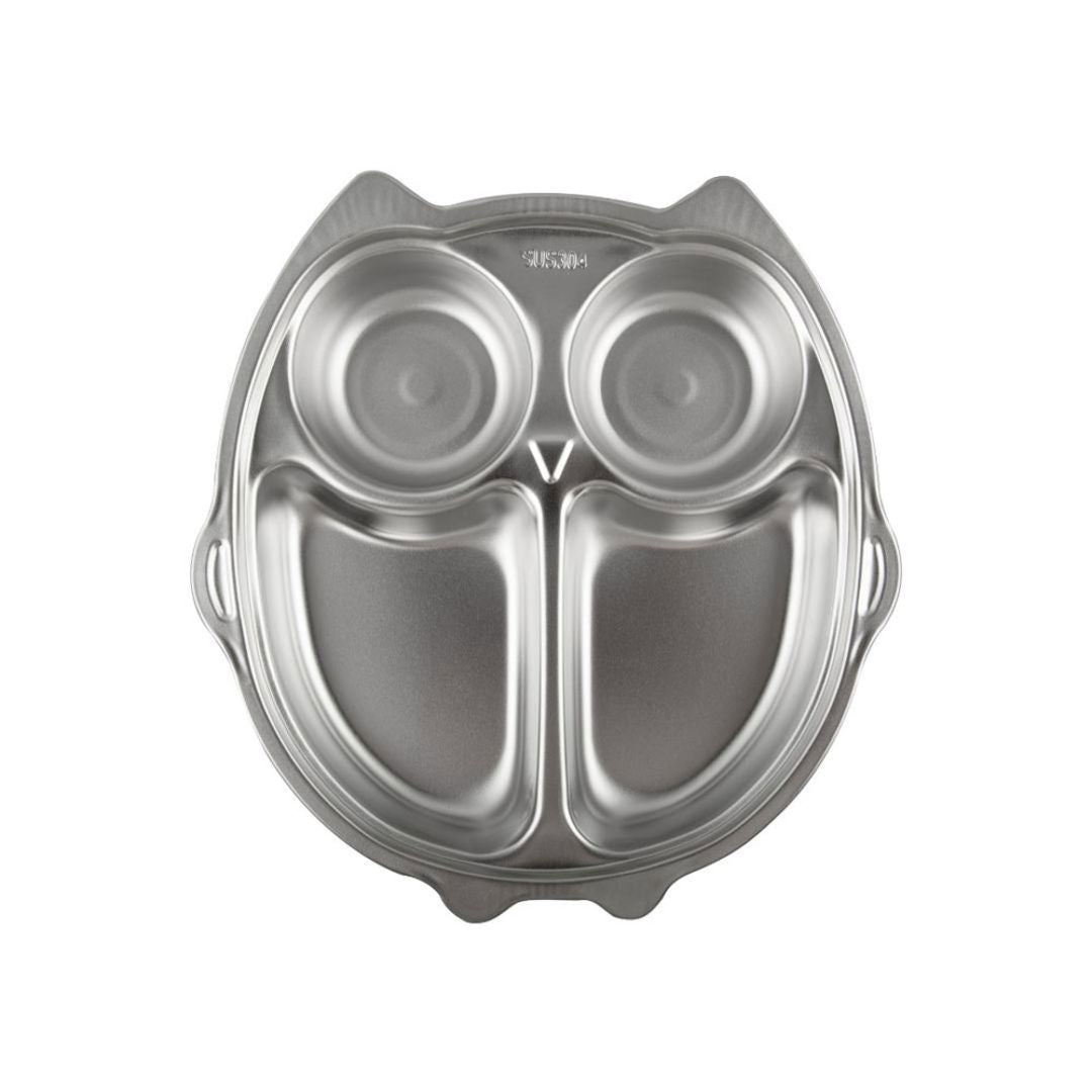 Theoni Tiny Tummies Meal Set - Owl Plate & Cutlery Set