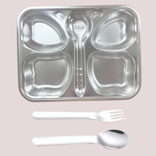 Theoni Tiny Tummies Meal Set - Butterfly Plate & Cutlery Set
