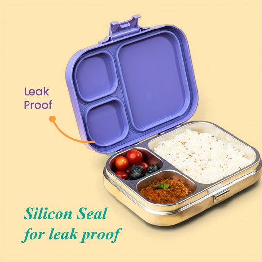 Bento Joy Leakproof Lunch Box + Insulated Water Bottle Combo - Purple
