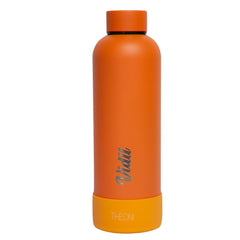 Theoni stainless Steel Double Walled Insulated Thermos Flask / Insulated Water Bottle| 24 Hours Hot & Cold |Leak Proof| Easy to Carry School And Travel Bottle - Zesty Orange   (500ml)