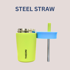 Theoni Star Kids Stainless Steel Insulated Tumbler with Cleaning Brush | 355ml | Leak-Proof, BPA-Free, Travel Friendly – Green