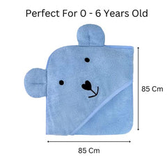 THEONI Bamboo Hooded Baby Towel - Powder blue