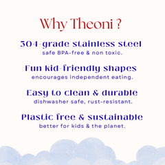 Theoni Stainless Steel Car Shape Suction Plate for Toddlers | 4 Section Kids Feeding Plate | BPA-Free & Dishwasher Safe - Personalization Available (Pink)