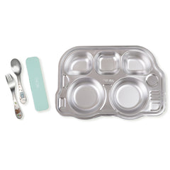 Theoni Tiny Tummies Meal Set - Bus Plate & Cutlery Set