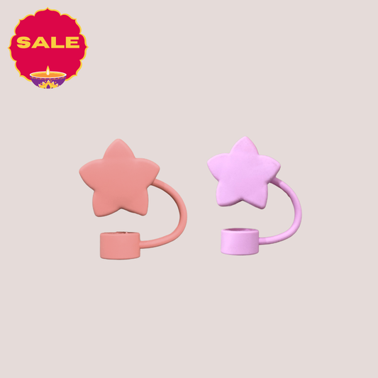 Star-Shaped Straw stopper for Theoni Tumbler(Pink Set)