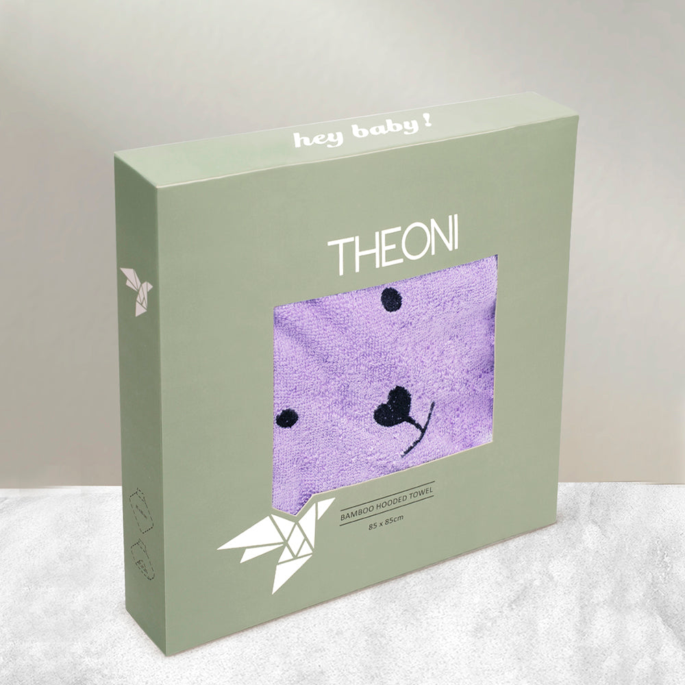 THEONI Bamboo Hooded Baby Towel - Lilac