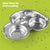 Silver Stainless Steel Divided Meal tray-Car shape-Set of-2.