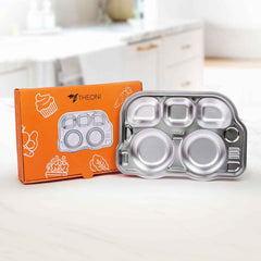 Theoni Tiny Tummies Meal Set - Bus Plate & Cutlery Set