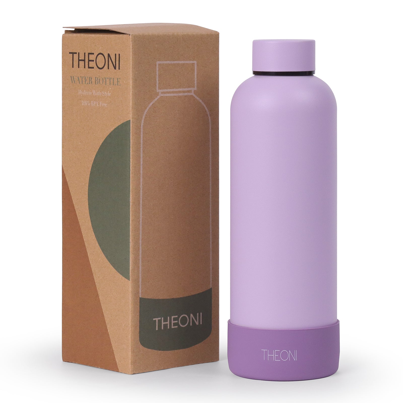 Theoni stainless Steel Double Walled Insulated Thermos Flask / Insulated Water Bottle| 24 Hours Hot & Cold |Leak Proof| Easy to Carry School And Travel Bottle - Playful Purple & Pretty Peach (Set of 2)   (500ml)