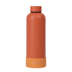 Theoni stainless Steel Double Walled Insulated Thermos Flask / Insulated Water Bottle| 24 Hours Hot & Cold |Leak Proof| Easy to Carry School And Travel Bottle - Zesty Orange & Deep Black  (Set of 2)  (500ml)