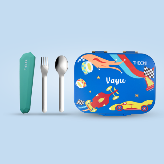 Bento Joy Leakproof Lunch Box + On-the-Go Cutlery Set Combo- Speedo