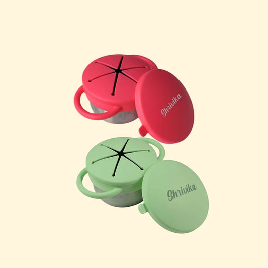 Theoni Stainless Steel Snack Cups - Red and Green