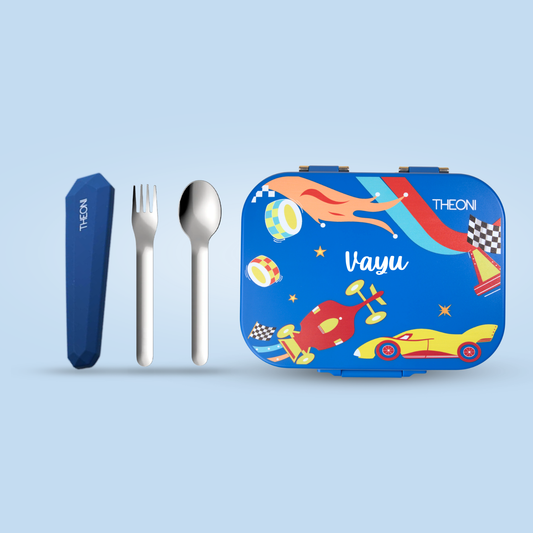 Bento Joy Leakproof Lunch Box + On-the-Go Cutlery Set Combo- Speedo