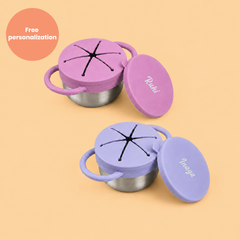 Theoni Stainless Steel Snack Cups - Blue & Purple