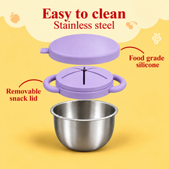 Theoni Stainless Steel Snack Cups - Pink & Purple