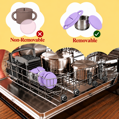 Theoni Stainless Steel Snack Cups - Pink & Purple