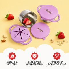 Theoni Stainless Steel Snack Cups - Blue & Purple