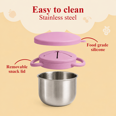 Theoni Stainless Steel Snack Cups - Blue & Purple