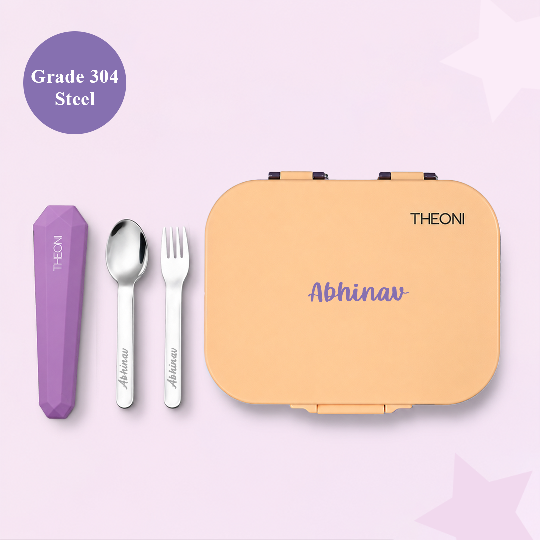 Bento Joy Leakproof Lunch Box + On-the-Go Cutlery Set Combo- Combo Color