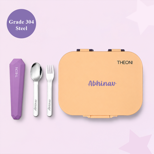 Bento Joy Leakproof Lunch Box + On-the-Go Cutlery Set Combo- Combo Color