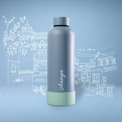 Theoni stainless Steel Double Walled Insulated Thermos Flask / Insulated Water Bottle| 24 Hours Hot & Cold |Leak Proof| Easy to Carry School And Travel Bottle - Weekday Blues  (500ml)