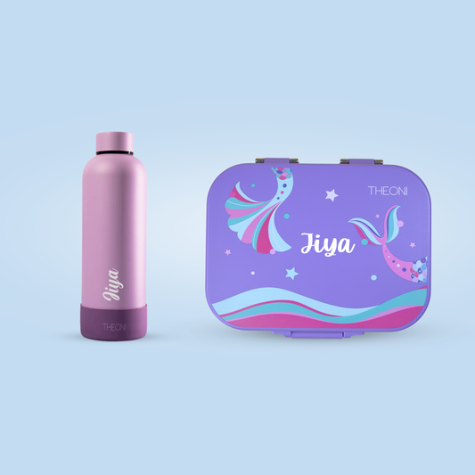 Bento Joy Leakproof Lunch Box + Insulated Water Bottle Combo - Pixi